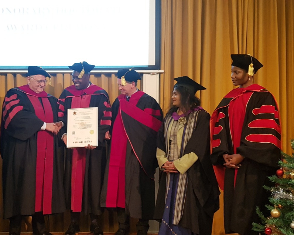 The founder of MZ Ngwenya Foundation, Mr Robert Ngwenya has been conferred with an honorary degree in Humanities by the Good News International University