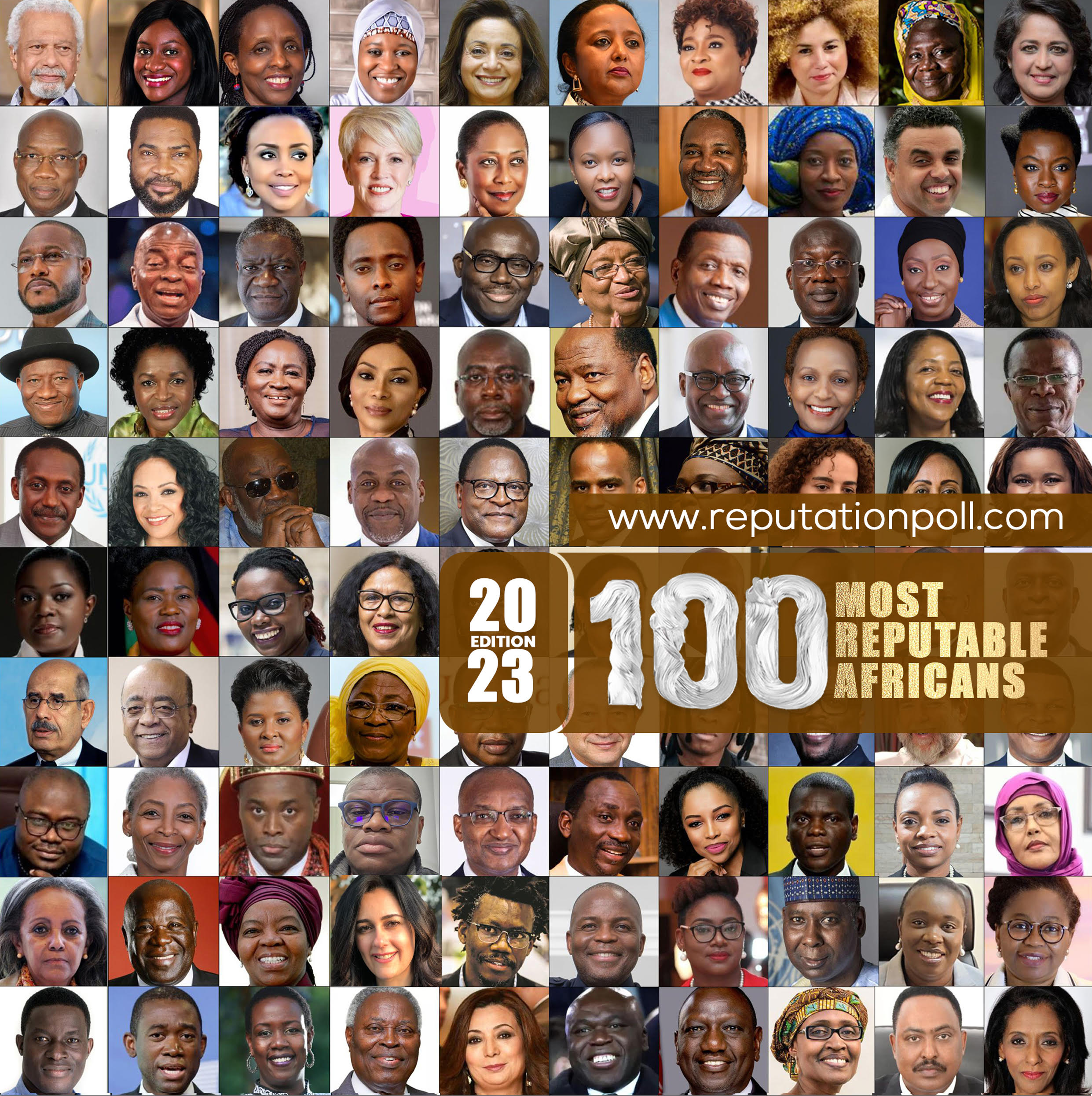 100 MOST REPUTABLE AFRICANS, 2023.