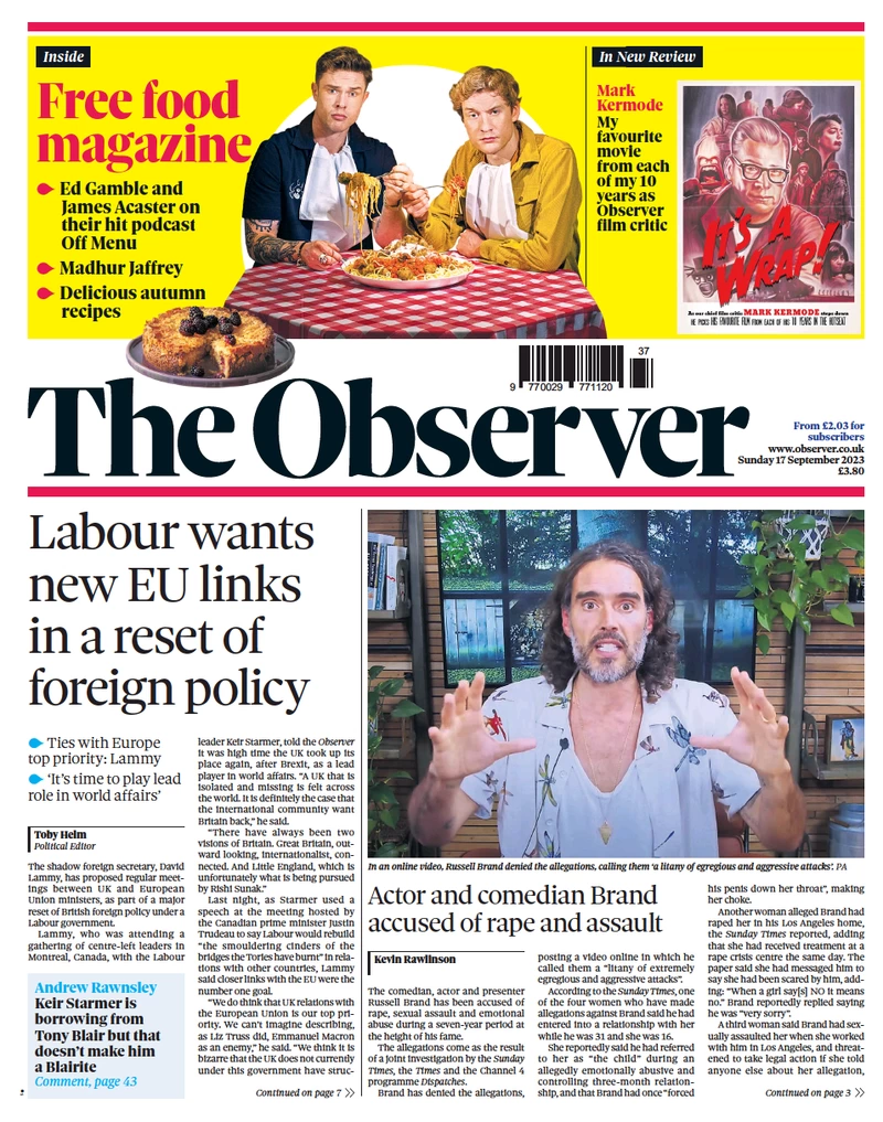 Front Pages || Thursday September 21, 2023
