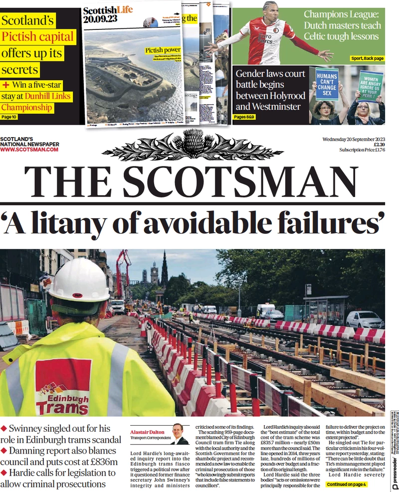 Front Pages || Wednesday September 20, 2023